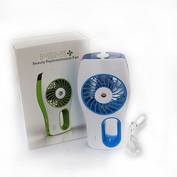 LEDMO Handheld Mini Misting Cooling Fan with USB Rechargeable, Blue N13