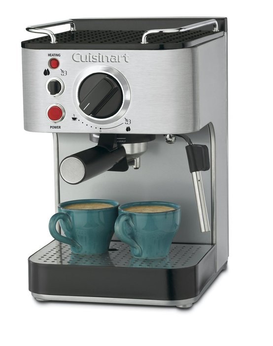 Cuisinart Stainless Steel 1000-Watt 15-Bar Espresso Maker with Stainless Steam Nozzle Built-In Cup Warming Tray N2