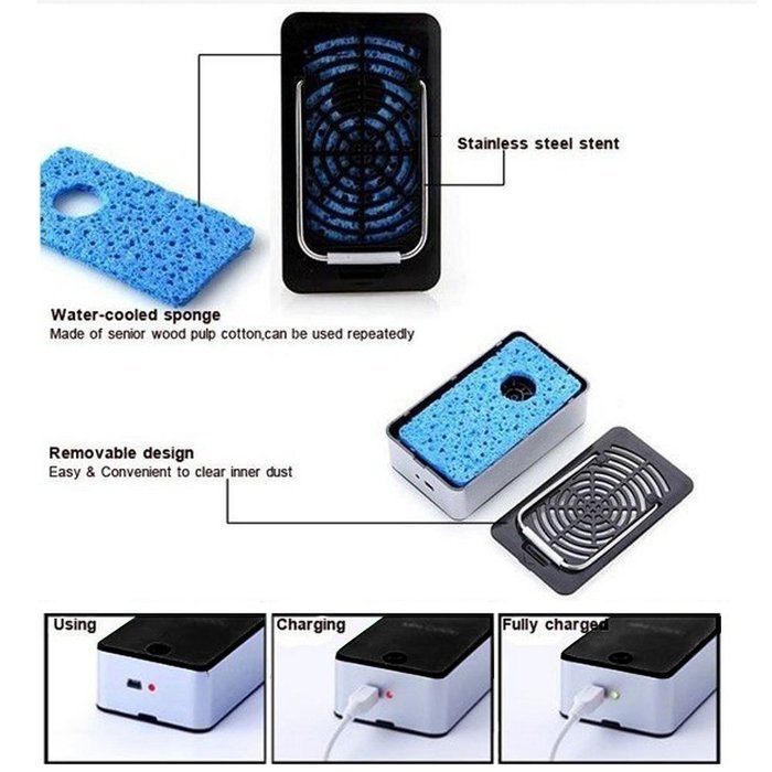 Micropromo&reg; New High Quality Fashion Portable Rechargeable USB Handheld Air Conditioner Summer Cooler Cooling... N8