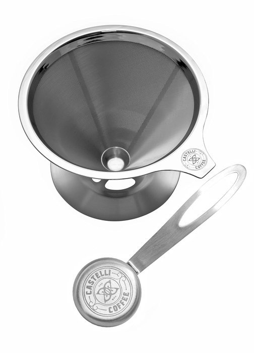Castelli Coffee Paperless Pour Over Coffee Dripper | Stainless Steel Reusable Coffee Filter | Hand Drip Coffee... N2