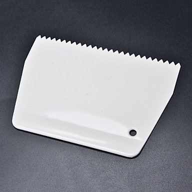 Sher 1pc Cake Serration Scraper/Spatula Set Dough Cutter Plastic Smoother Multifunction Blade For Cake Baking... N2