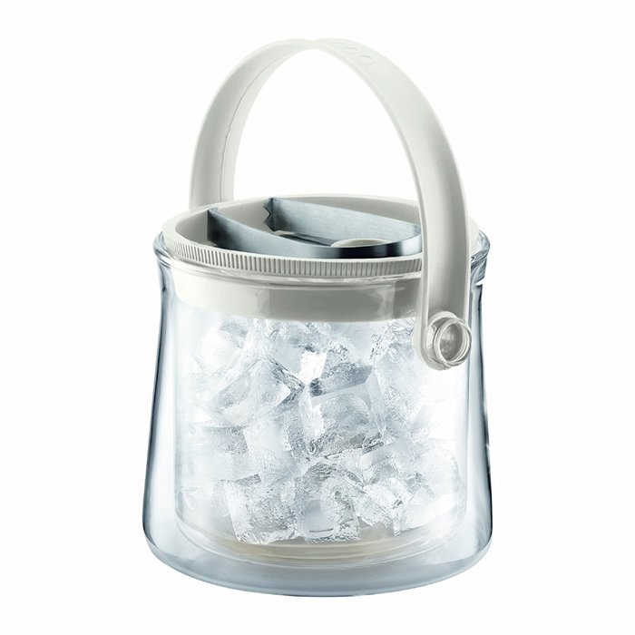 Bodum Cool Double Wall Glass Thermal Ice Bucket, Pink