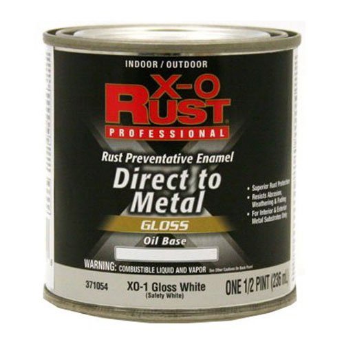 True Value XO1-HP White Premium X-O Rust Interior/Exterior Gloss Anti Rust Enamel, 1/2-Pint by True Value