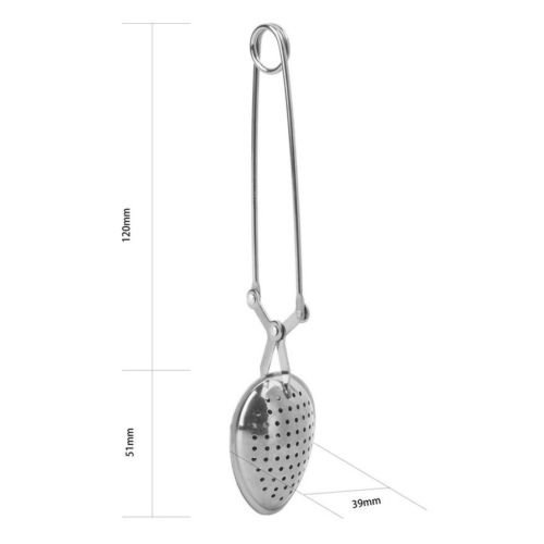 MoeWoods(TM) Stainless Steel Spoon Tea Ball Herb Mesh Infuser Filter Squeeze Strainer Z@