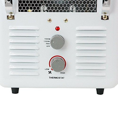 Qmark MMHD1502T Deluxe Portable Fan Forced Utility Heater - MMHD White Baked Enamel N3