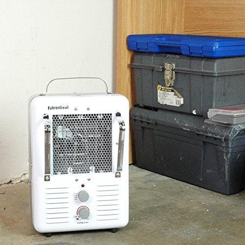 Qmark MMHD1502T Deluxe Portable Fan Forced Utility Heater - MMHD White Baked Enamel N4
