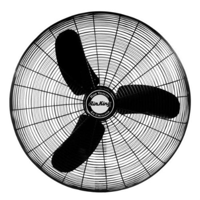 Air King 9174H 24-Inch Industrial Grade Assembled Oscillating Fan Head, 1/3-Horsepower, Black Finish