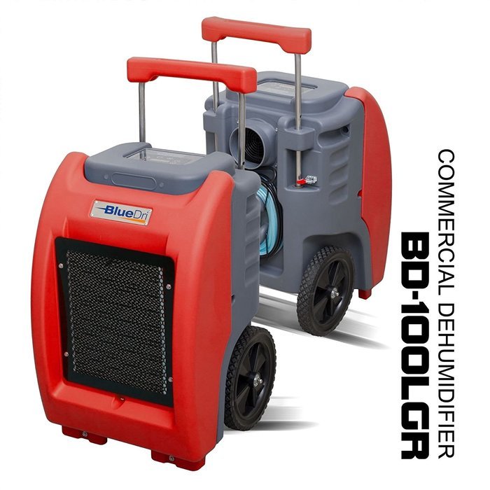 BlueDri BD-100LGR Green Commericial Dehumidifier for Water Damage Restoration Flood Moisture Mold Removal Water... N7