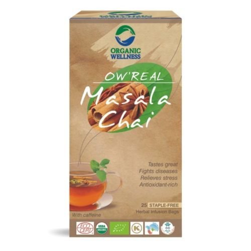 Organic Wellness Masala Chai Green Tea Bags (USDA Organic)
