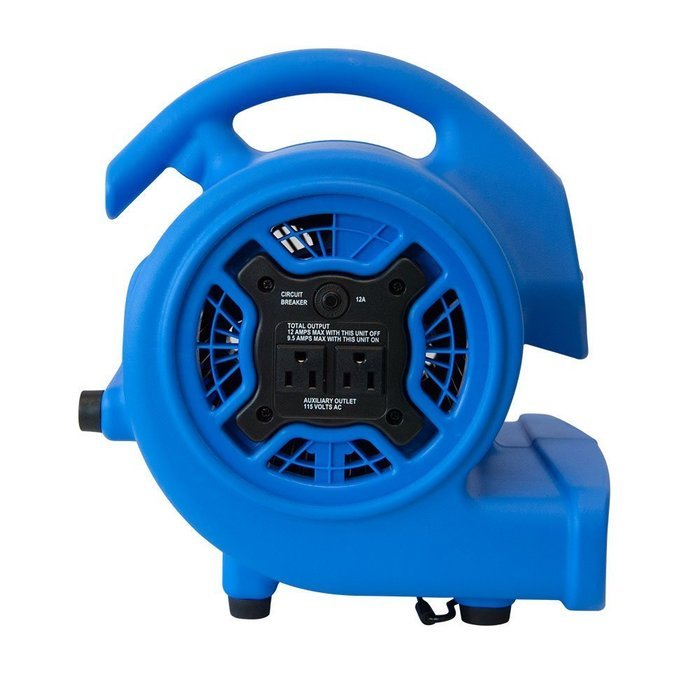 XPOWER P-100A 3 Speeds Mini Air Mover with Built-In Dual Outlets for Daisy Chain N4