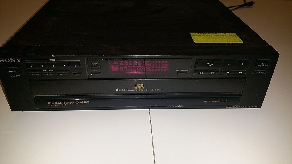 Sony 5 Disc Compact Disc Cd Player Changer Cdp-c211