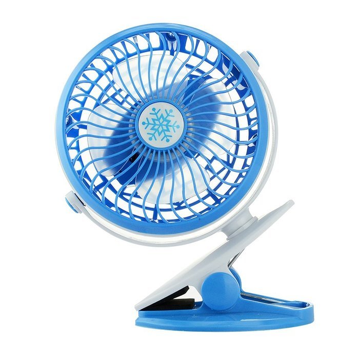 Touchshop Portable Mini Clip Fan Powered by Rechargeable Battery/USB Vertical and Horizontal 360 Degree Rotation... N4