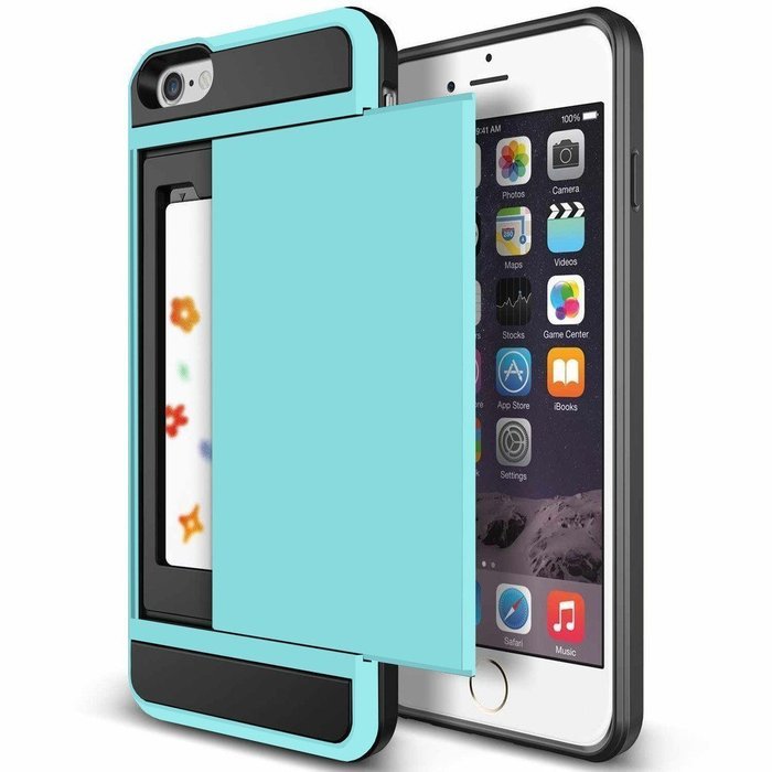 iPhone 7 Plus Case,Inspirationc Dual-Layer Hybrid Armor Wallet Case for iPhone 7 Plus 5.5 Inch--Black N10