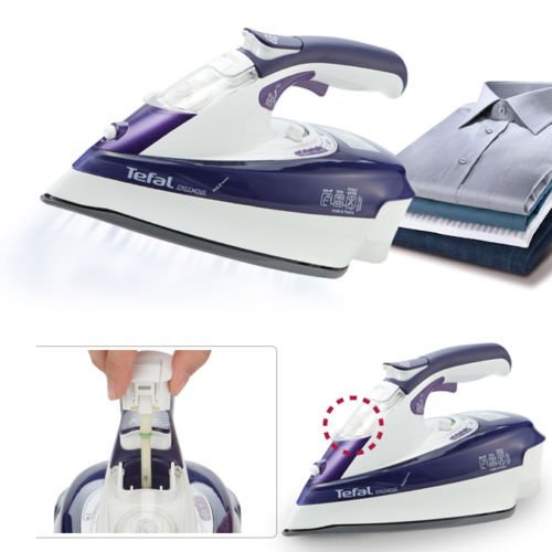 220~240v/ Tefal Fv9990 250ml Purple Free Move Cordless Steam Iron Homeware 387 N3
