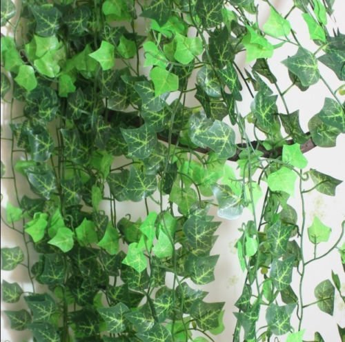 ue06 Fake Foliage Artificial Ivy Leaf Plants Vine Flowers Home Decor 7.62ft N6