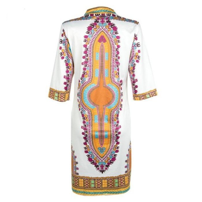 Women Dress,Haoricu Women Cloak African Print Dress Casual Straight Long Sleeve Dresses N8