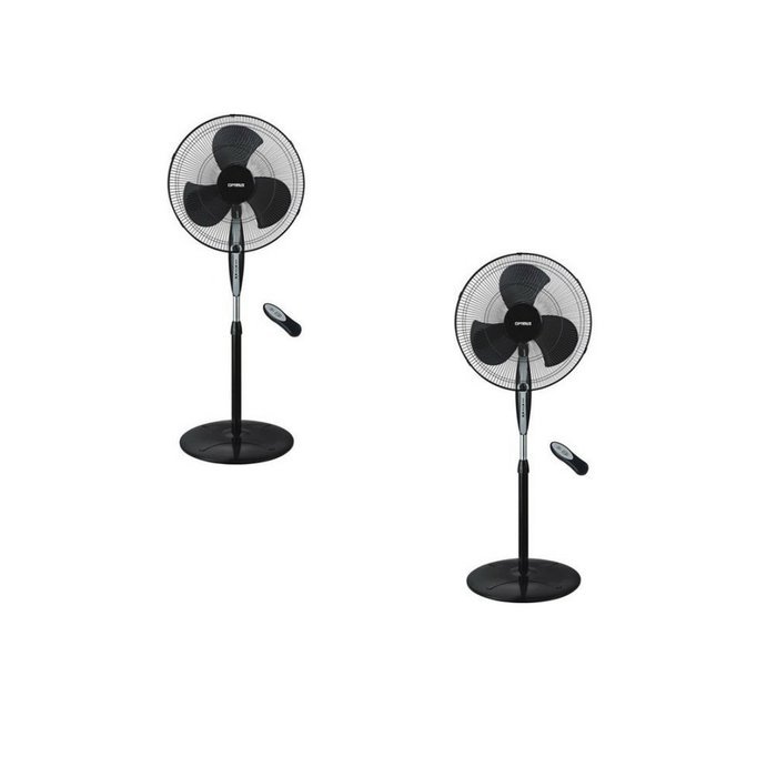 Optimus 18" Black Oscillating Stand Fan with Remote Control (1)