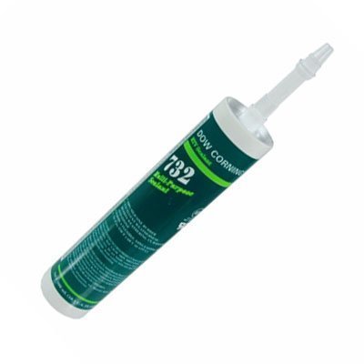 Black Dow Corning 732 Multi-Purpose Silicone Sealant- 12 Tubes (Case) by Corning