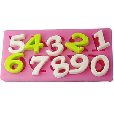Sher FOUR-C Sugar Craft Tools Number Cake Embossing Mould,Cake Decoration,Fondant Decorating Tools Supplies Color...