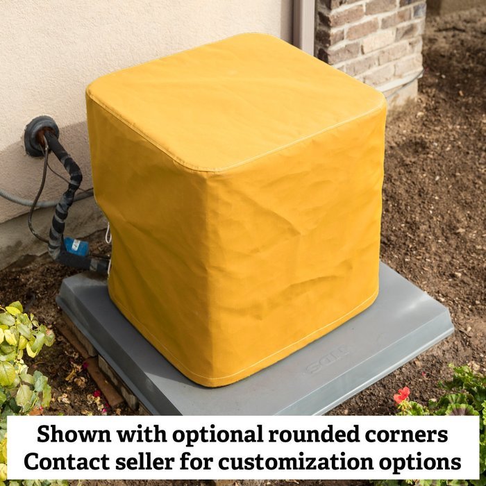 Outdoor Air Conditioner Cover 30"x30"x36" - 16oz Treated Canvas - Golden Tan - Made in the USA - 3-year Warranty N2
