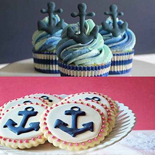 Genenic Silicone Fondant Baking Tool Mold Mould Anchor Ship Wheel Cake Decor
