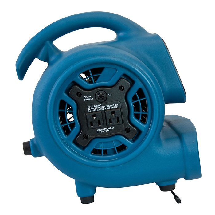 XPOWER Freshen Aire P-260AT 1/5 HP Mini Scented Air Mover Fan Dryer with Power Outlets & Timer N3