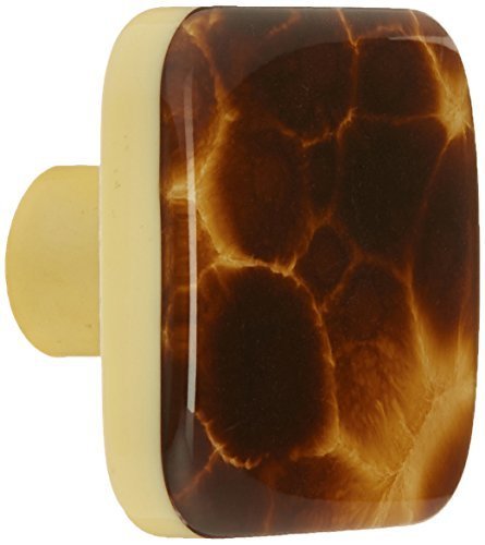 Laurey 30375 Cabinet Hardware 1-3/8-Inch Square Knob, Medium Tortoise by Laurey