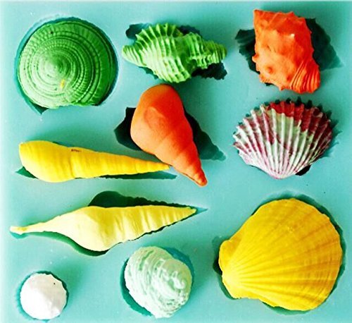 Drhob 1pc Generic Silicone Sea Lifes Shell Conch Fondant Cake Cookie Baking Icing Soap Mould Mold by Generic （...