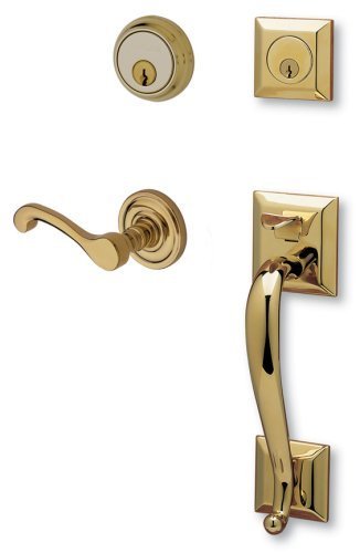 Baldwin 85320.003.RDBL Madison Sectional Trim Right Hand Handleset with Classic Lever, Lifetime Polished Brass...