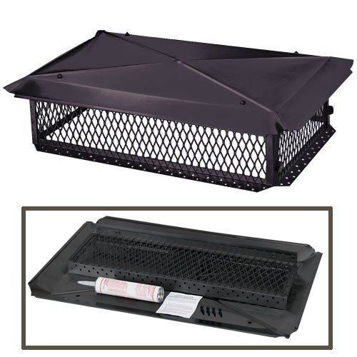 Galvanized Steel Multi-Flue Chimney Cap Size: 8" H x 41" W x 17" D by HY-C