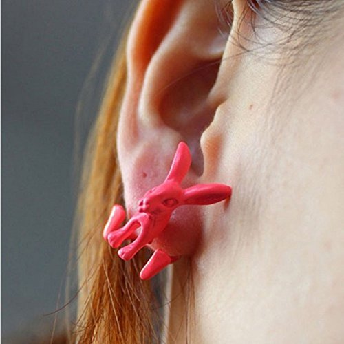 Fashion Cute Earrings Punk Animal Bunny Ear Stud Earings Chic Rabbits Earrings J