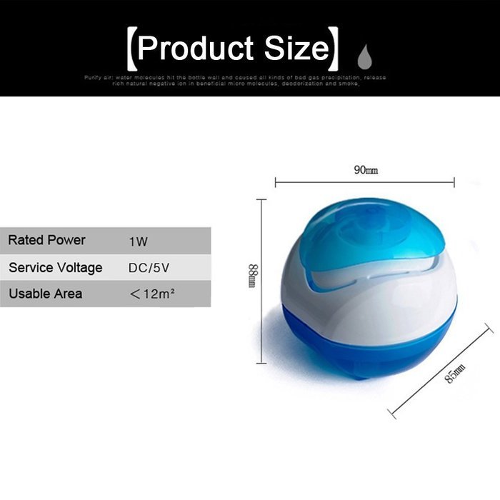 USB Mini Humidifier/ Aromatherapy Diffusers No fog humidification Environmental protection with Night Light Function... N7