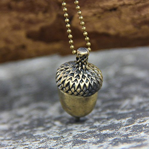 Fashion Women Acorn Necklace Retro Charm Bronze Sweater Chain Necklace Jewelry N3