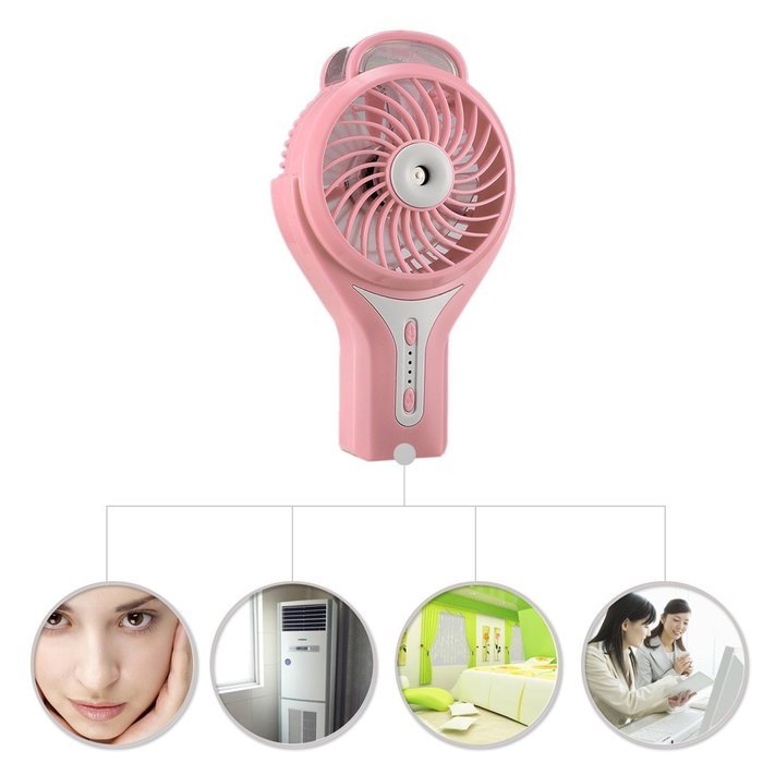 Handheld Fan Spray,SOONHUA 3 Modes Speed Rechargeable Mini Fan & 2 Modes Cool Misting Humidifier for Home Office... N26