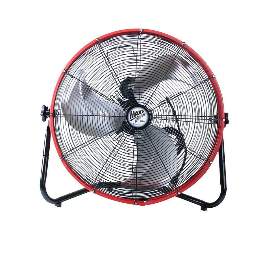 MaxxAir HVFF 20S REDUPS Shroud Floor Fan, 20-Inch, Red N2