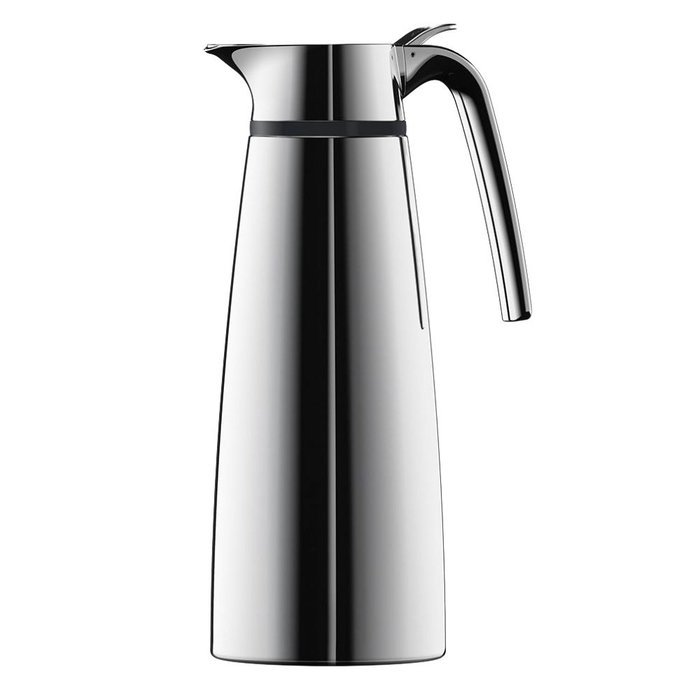 Emsa Elea Double Walled Vacuum Insulated Thermal Carafe, 43.97 oz, Silver