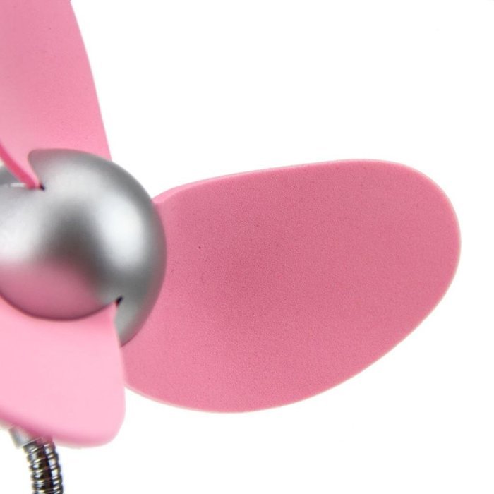 Starsource USB Foldable Portable Three Fan Blade Mini Desktop Fan With ON/OFF Switch ( Pink ) N3