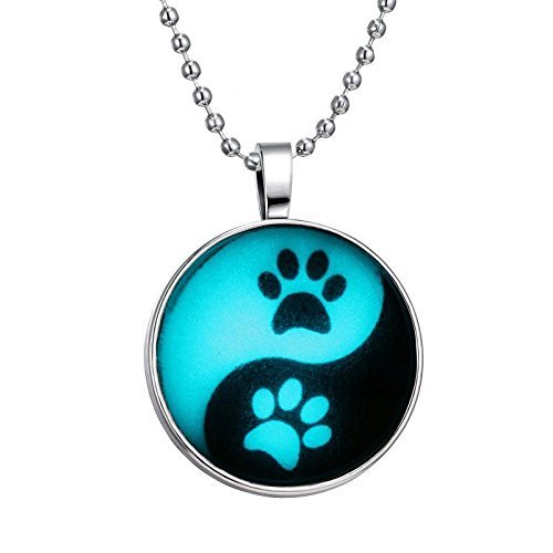 Lovely Animal Paw Glow in the Dark Xmas Necklace Pendant Jewelry Party New