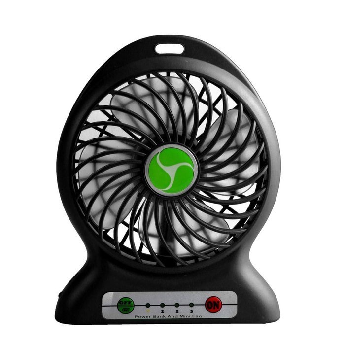 Mini Fan 3 Speed Modes with Rechargeable Lithium 18650 Battery Portable and USB Charge Cable Powered for Outdoor... N2