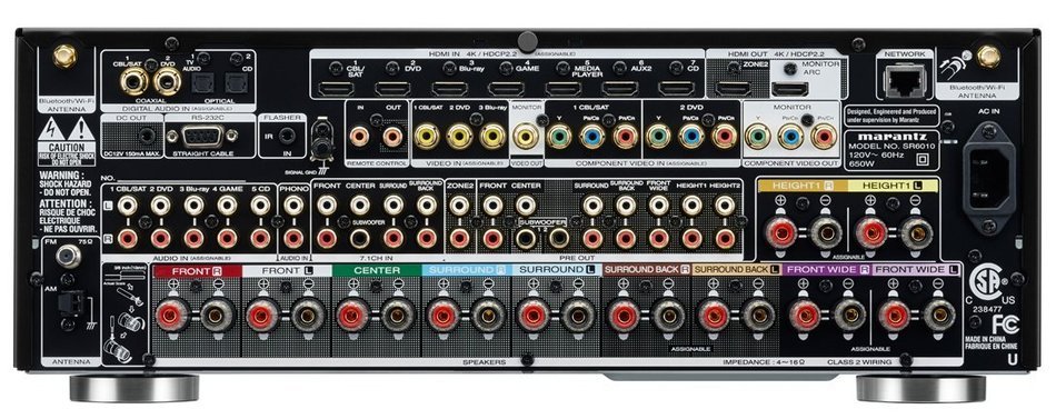 Marantz SR6010 7.2 Channel Full 4K Ultra HD AV Surround Receiver with Bluetooth and Wi-Fi N3