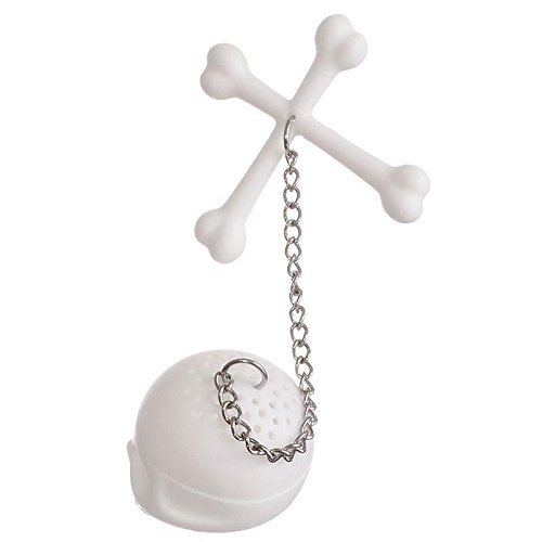 CFHKStore 1 Pc Infuser Silicone Cross Bones Leaf Tea Strainer N3