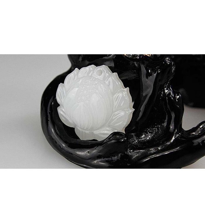 Chinese Culture /White Jade / Lucky God White Rune Carving Pendant (set4) N24