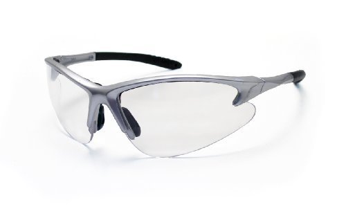 SAS Safety 540-0500 DB2 Eyewear with Polybag, Clear Lens/Silver Frame by SAS Safety