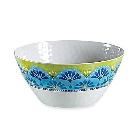 Gypsy Textured Large Serve Bowl in Lime Green