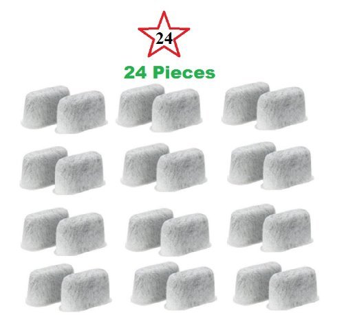 Charcoal Water Filters for Cuisinart DCC-RWF1 Coffeemakers, Set of 24