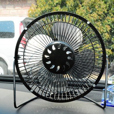 USB fan ultra-quiet office desktop small fan small fan 4 inch 6 inch mini portable solid Black
