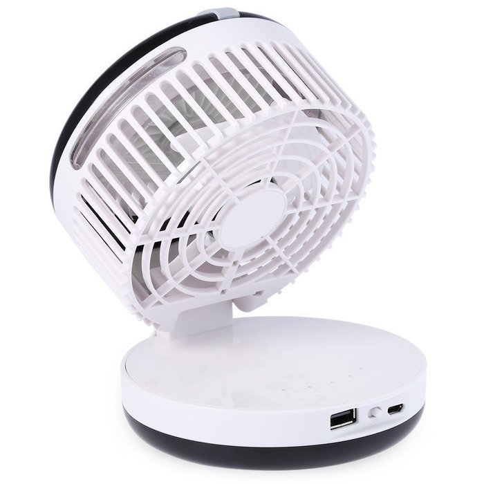 KING DO WAY 4 Mode Table Fans Portable Desktop Rechargeable USB Mini Desk Fans - Misting Cooling Spray Fan - Humidifier... N10