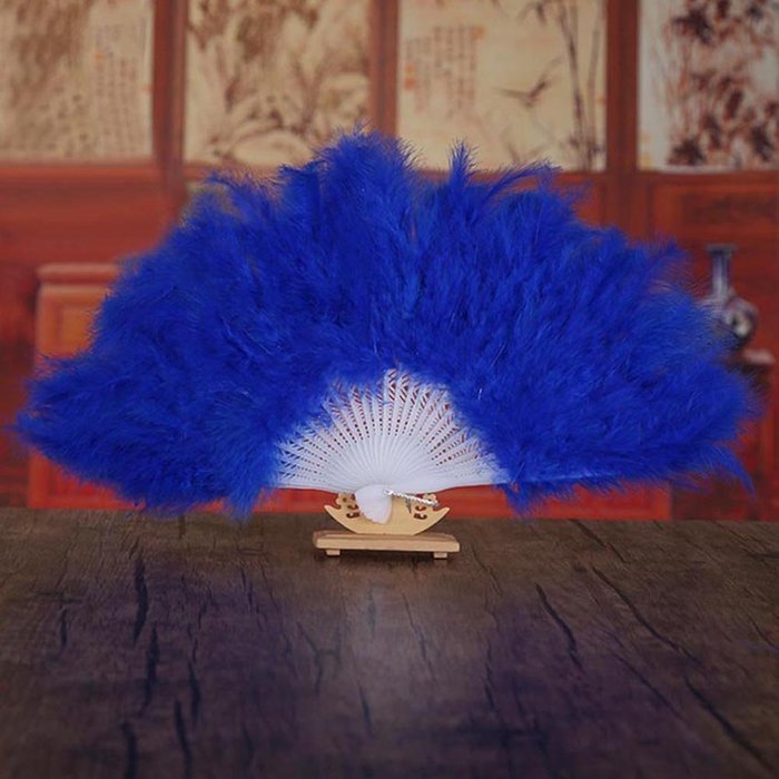 Beauty Clubs Wedding Hand Fancy Dress Costume Dance Feather Fan (Black) N10