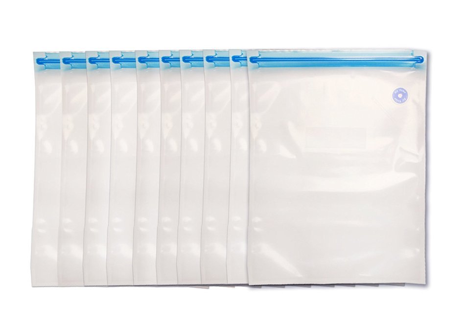 Sous Vide Essentials Kit Bags and Sous Vide Bag Sealing Clip- 10 BPA Free Reusable Vacuum Sealed Bags and 1 Sous... N2