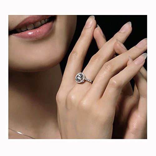 Charming Women's Jewelry Silver Plated Cubic Zirconia Wedding Ring Sz 5-10 (7) N2